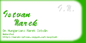istvan marek business card