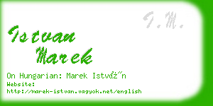 istvan marek business card